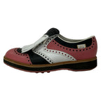 Gucci Shoes 38 Pink Black White Wingtip Leather