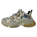 Gucci Sneakers Triple S Ivory Black Multi Floral Pattern Collaboration