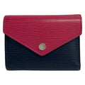 Louis Vuitton Trifold Wallet Epi Portefeuille Victorine Andigo Blue Initial