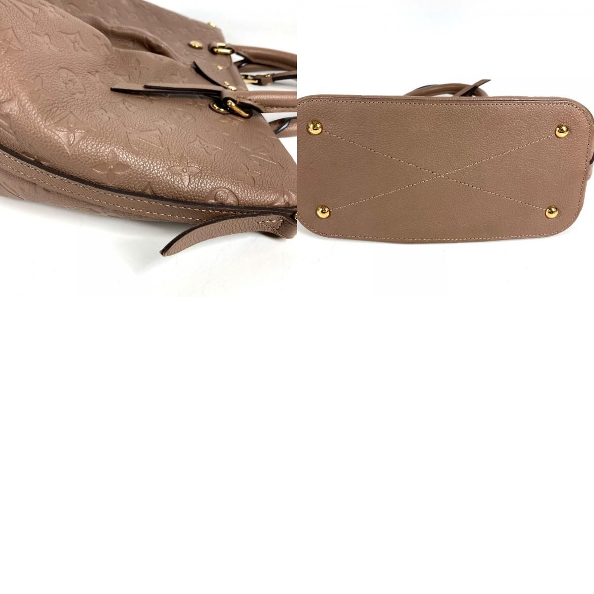 Louis Vuitton Handbag Mazarine PM Monogram Empreinte Leather Taupe Light Brown — view 9