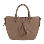 Louis Vuitton Handbag Mazarine PM Monogram Empreinte Leather Taupe Light Brown — view 2