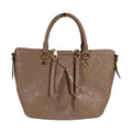 Louis Vuitton Handbag Mazarine PM Monogram Empreinte Leather Taupe Light Brown