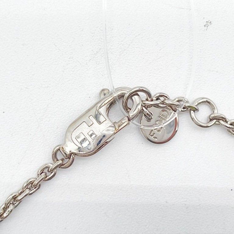 Fendi Bracelet Silver Metal FF Logo Rhinestone — view 4