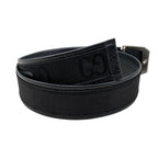 Gucci Belt Jumbo GG Nylon Leather Black Silver — view 2