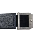 Gucci Belt Jumbo GG Nylon Leather Black Silver — view 4
