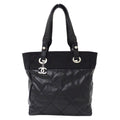 Chanel Paris Biarritz Tote Black Silver