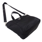 Prada Tote Shoulder Bag 2-Way Nylon Black Logo Large — view 4