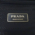 Prada Tote Shoulder Bag 2-Way Nylon Black Logo Large — view 6