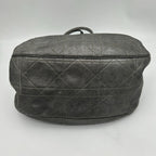 Dior Cannage Shoulder Bag Tote Leather Silver — view 8