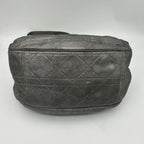 Dior Cannage Shoulder Bag Tote Leather Silver — view 5