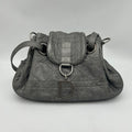 Dior Cannage Shoulder Bag Tote Leather Silver