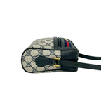 Gucci Vintage Sherry Line GG Logo Leather Shoulder Bag Pochette Crossbody Navy — view 6
