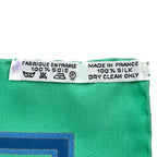 Hermes Scarf Carre 90 le Temps Des Marionnettes Marionette Time Silk Green — view 6