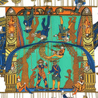 Hermes Scarf Carre 90 le Temps Des Marionnettes Marionette Time Silk Green — view 2