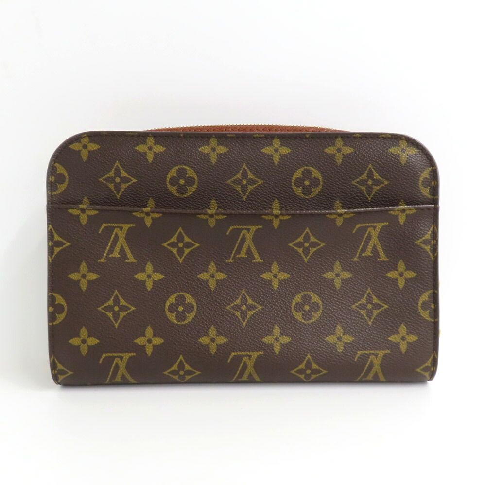 Louis Vuitton Orsay Monogram Clutch Brown Gold — view 2