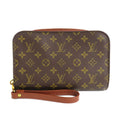 Louis Vuitton Orsay Monogram Clutch Brown Gold