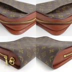 Louis Vuitton Orsay Monogram Clutch Brown Gold — view 9