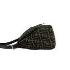 Fendi Mamma Bucket Zucca FF Logo Canvas Leather Shoulder Bag Brown — view 5
