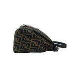 Fendi Mamma Bucket Zucca FF Logo Canvas Leather Shoulder Bag Brown — view 6