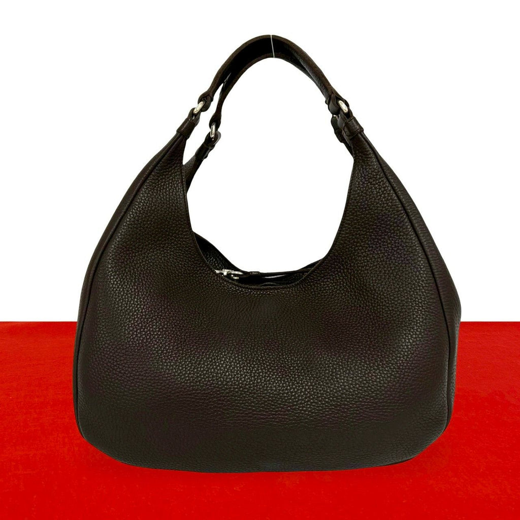 Bottega Veneta Intrecciato Leather Shoulder Bag Semi Tote Brown