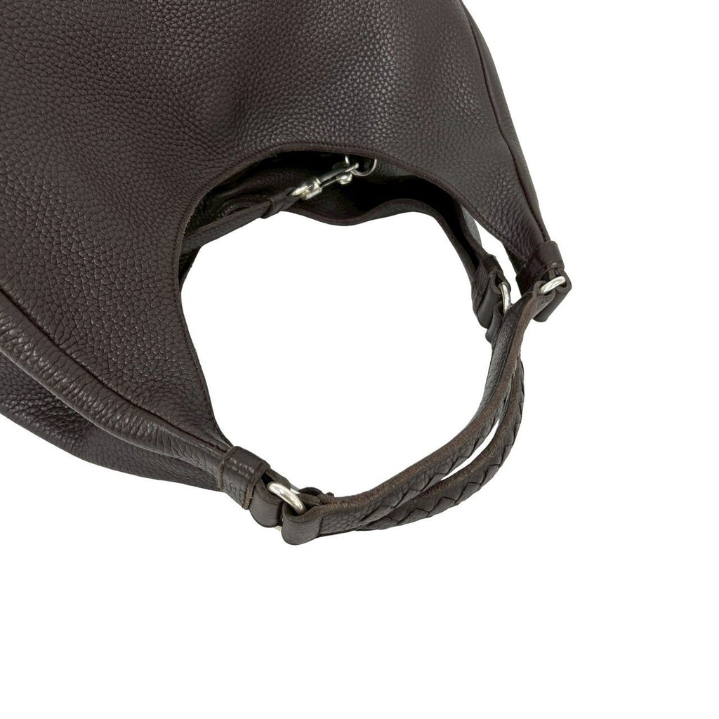 Bottega Veneta Intrecciato Leather Shoulder Bag Semi Tote Brown — view 4