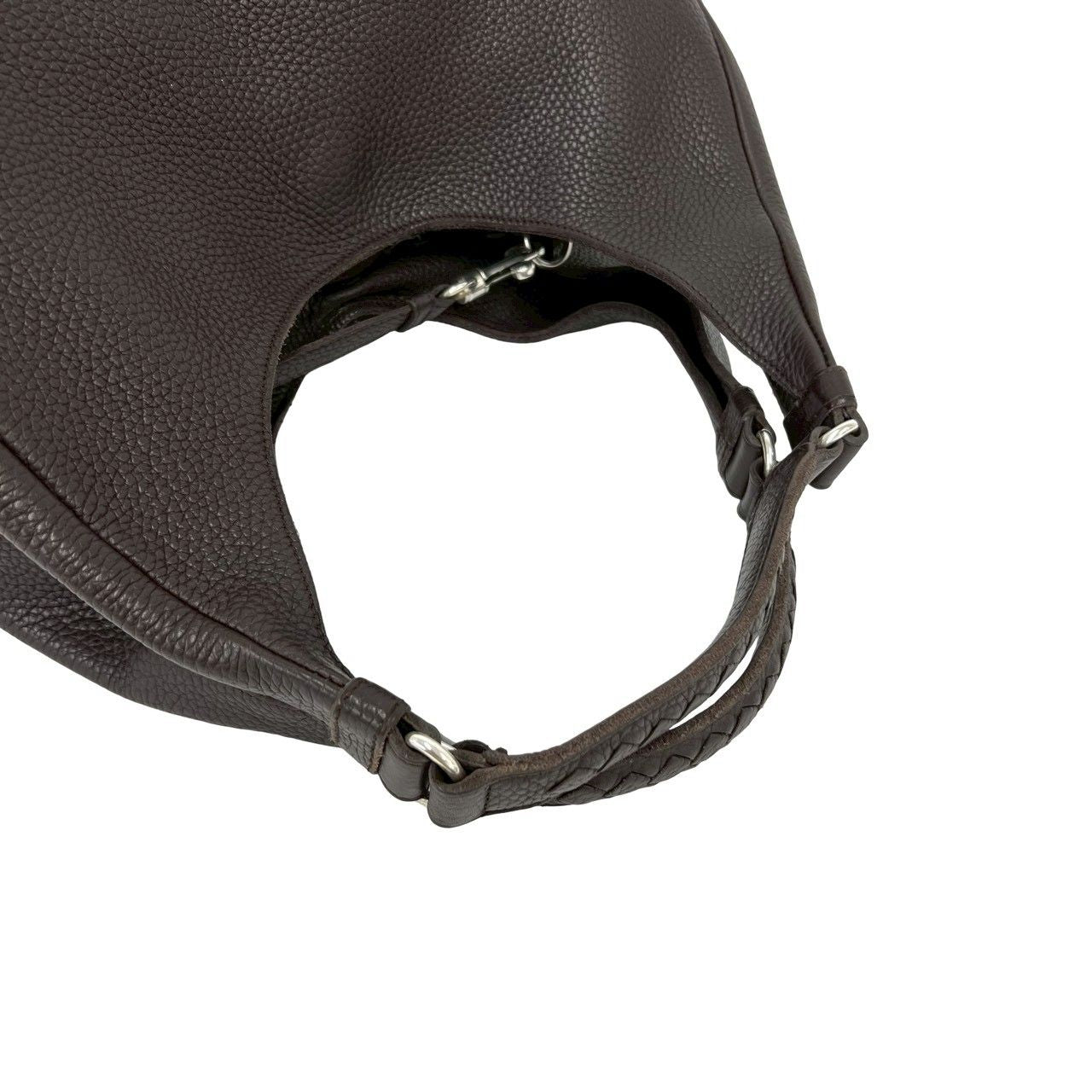 Bottega Veneta Intrecciato Leather Shoulder Bag Semi Tote Brown — view 4