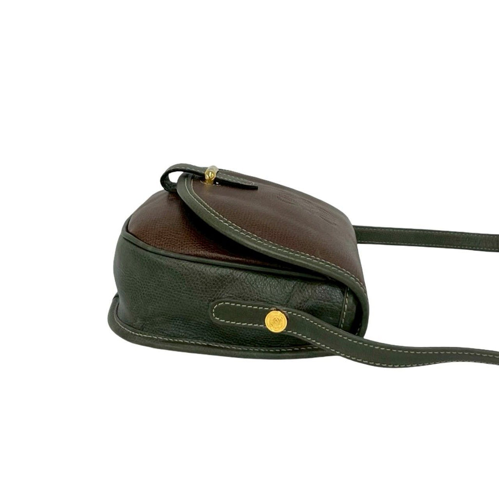 Loewe Vintage Anagram Logo Leather Mini Shoulder Bag Pochette Crossbody Brown — view 6