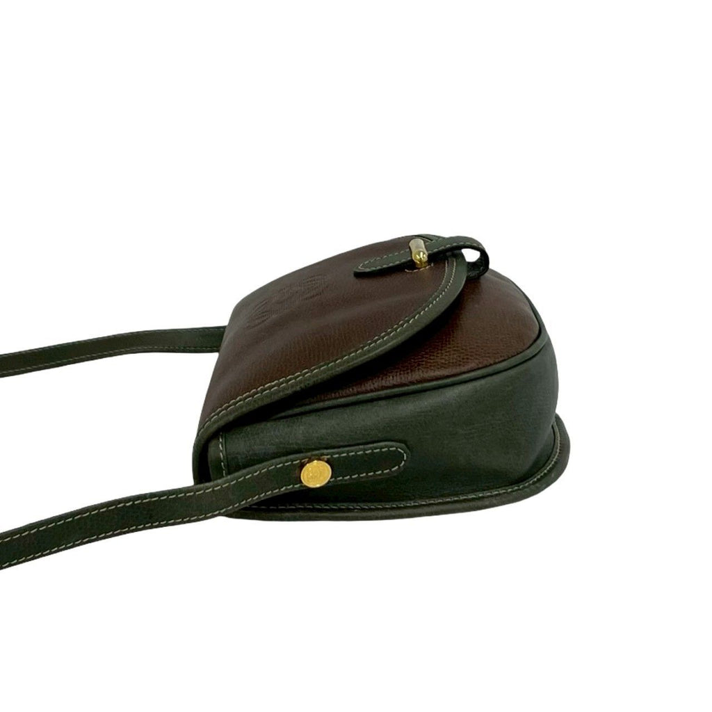 Loewe Vintage Anagram Logo Leather Mini Shoulder Bag Pochette Crossbody Brown — view 5
