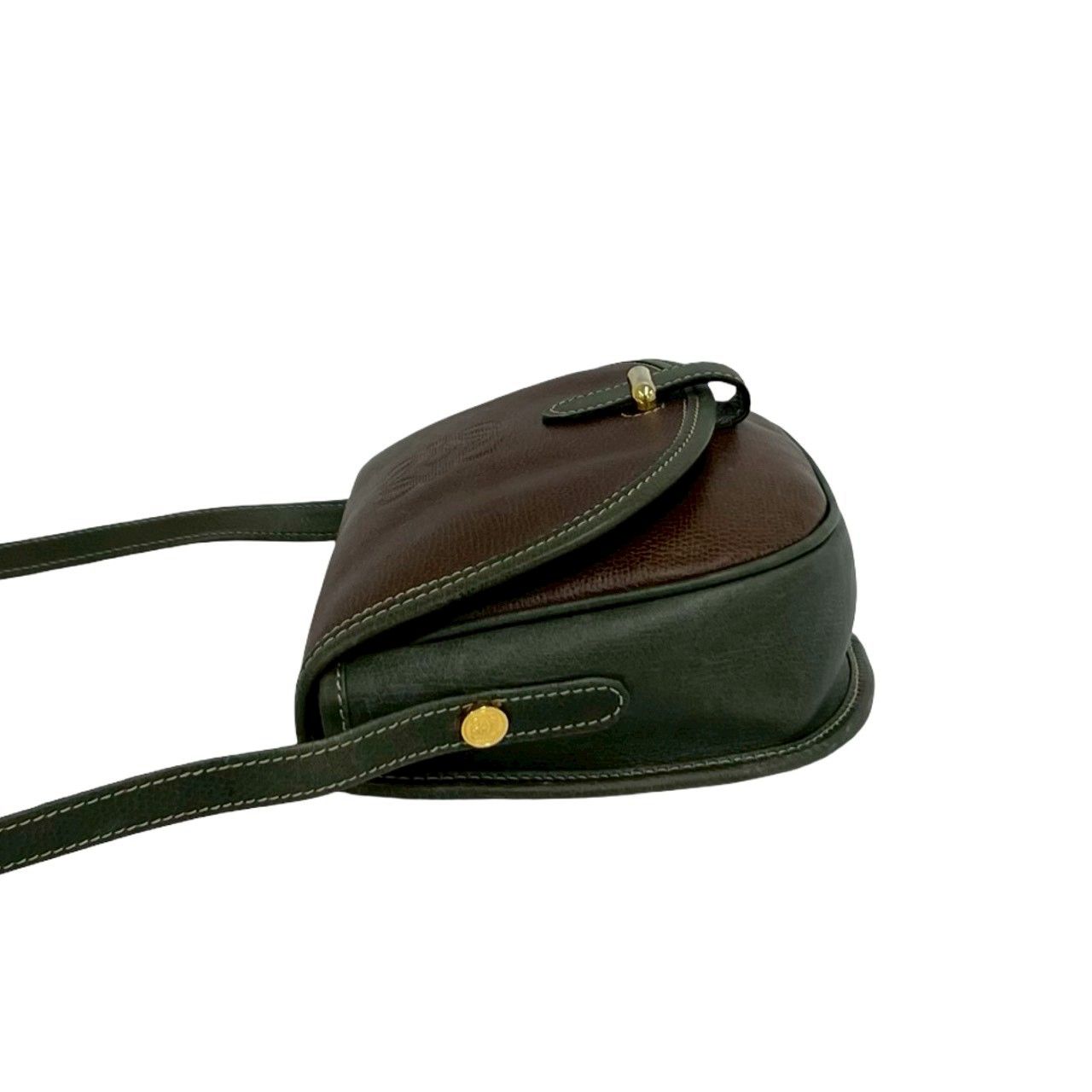 Loewe Vintage Anagram Logo Leather Mini Shoulder Bag Pochette Crossbody Brown — view 5
