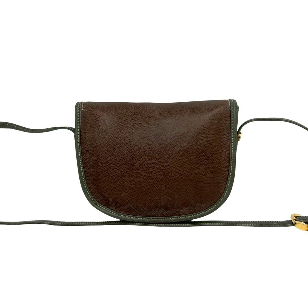 Loewe Vintage Anagram Logo Leather Mini Shoulder Bag Pochette Crossbody Brown — view 3