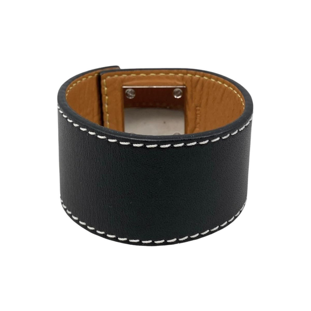 Loewe Bracelet Anagram Logo 110.10.024 Calfskin Black Brown Silver — view 2