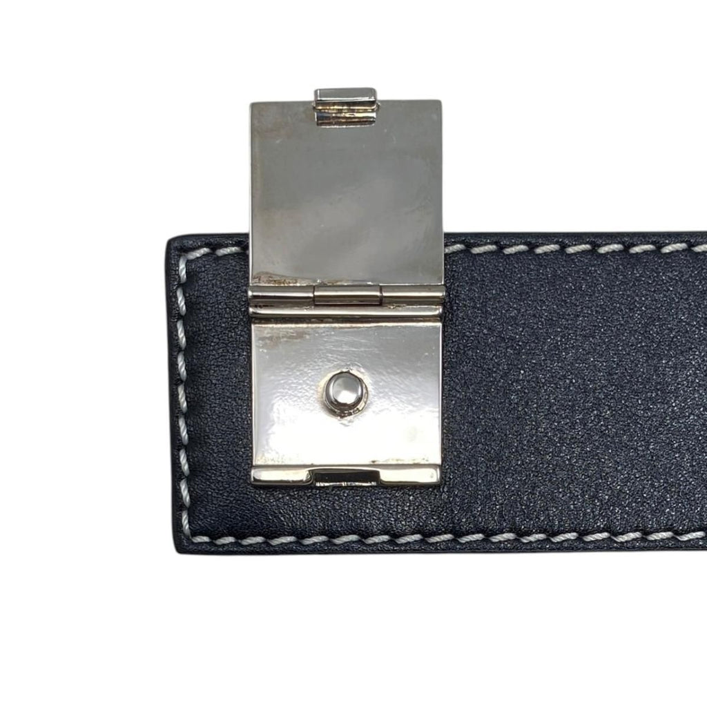 Loewe Bracelet Anagram Logo 110.10.024 Calfskin Black Brown Silver — view 4