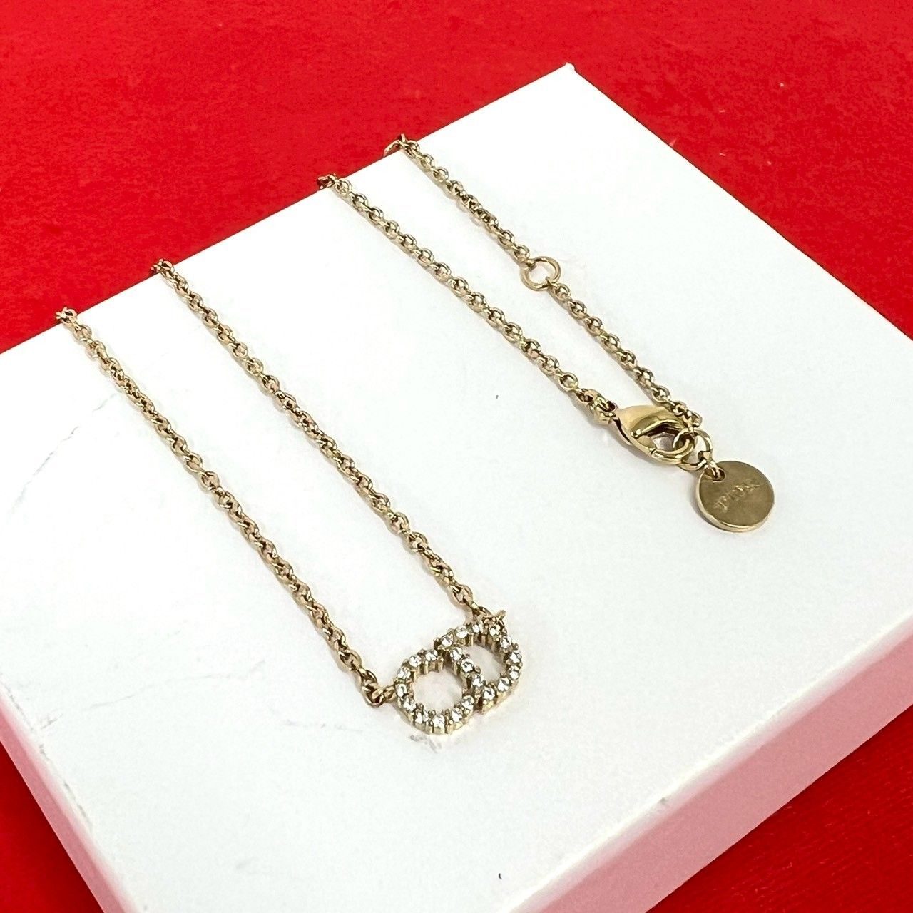 Dior CD Logo Pendant Gold