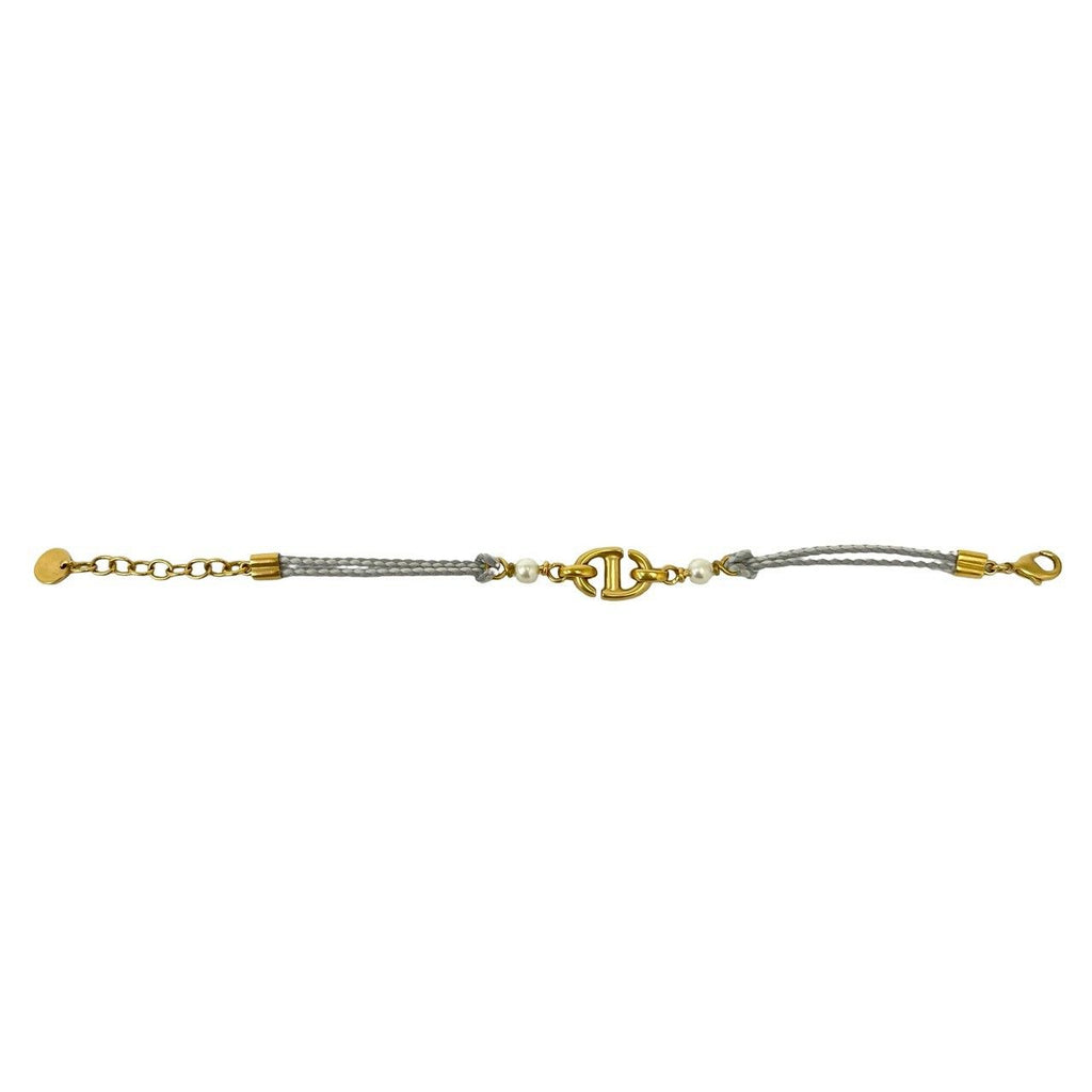 Dior Box Navy Pearl Bracelet Gold — view 6