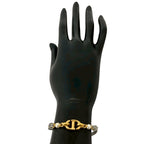 Dior Box Navy Pearl Bracelet Gold — view 2