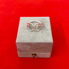 Hermes Vintage Nausicaa Ring 925 Sterling Silver