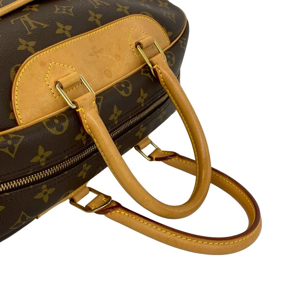 Louis Vuitton Vintage Deauville Monogram Leather Boston Bag Brown — view 4