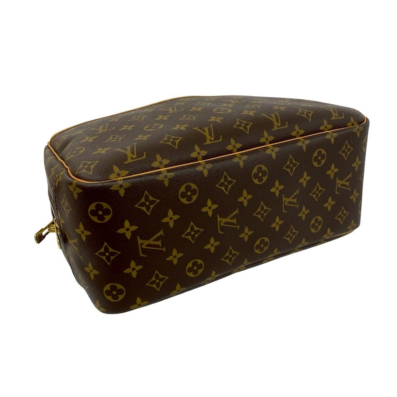 Louis Vuitton Vintage Deauville Monogram Leather Boston Bag Brown — view 8
