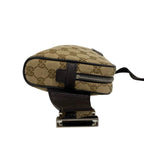 Gucci GG Logo Pattern Canvas Leather Belt Bag Waist Pouch Pochette Brown — view 6