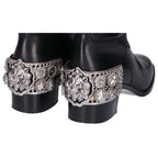 Chanel Camellia Lion Buckle Long Boots — view 8