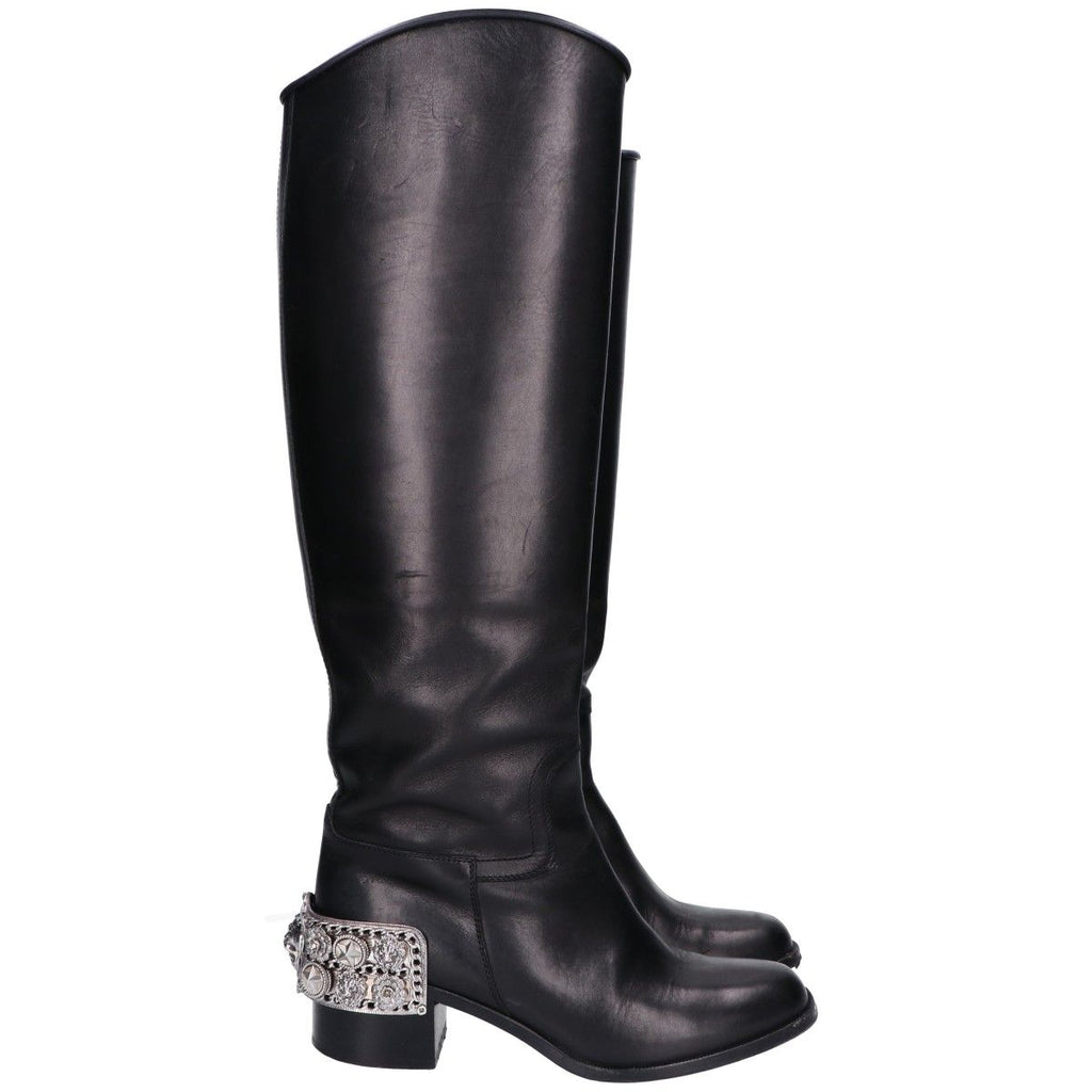Chanel Camellia Lion Buckle Long Boots — view 5