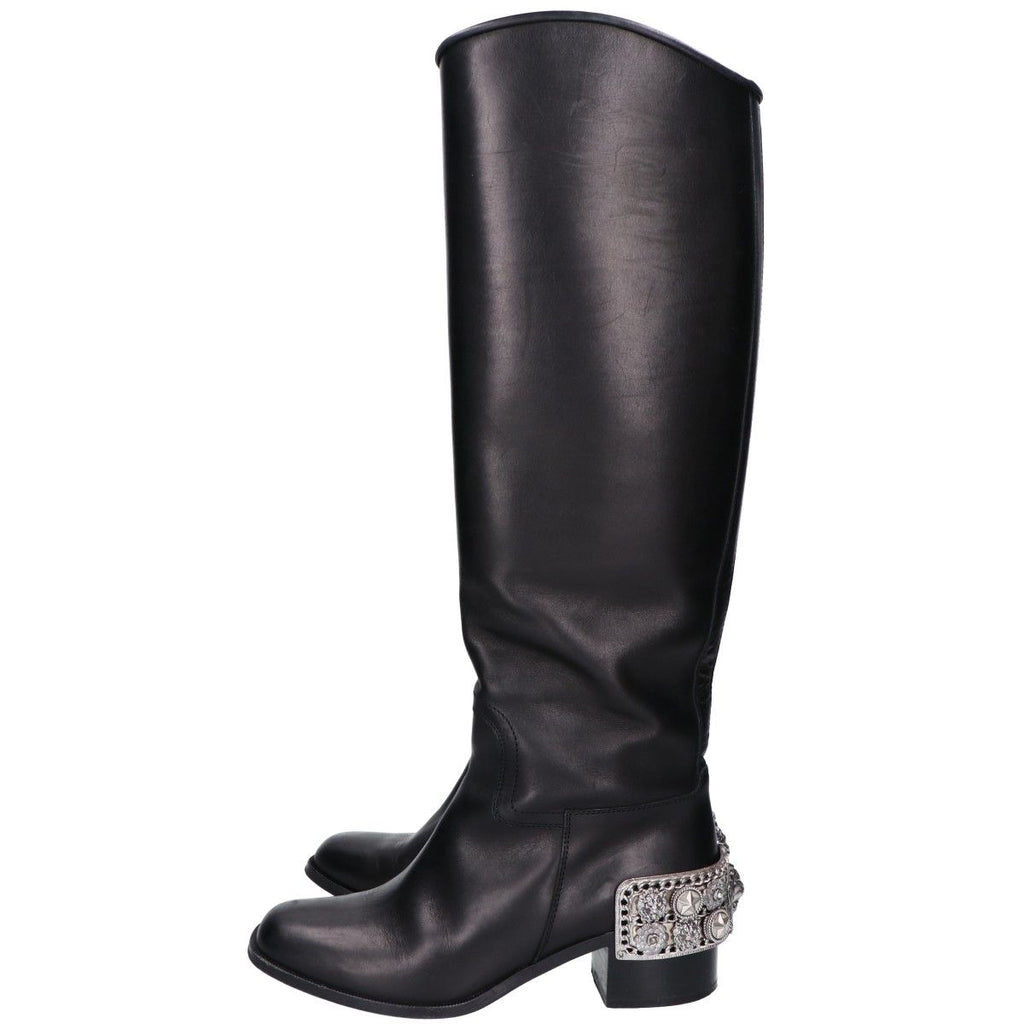 Chanel Camellia Lion Buckle Long Boots — view 3