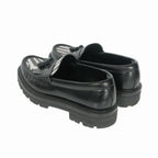 Celine Zebra Pattern Tassel Loafers Leather Shoes 42 Black — view 2