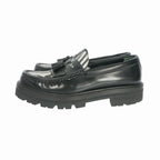 Celine Zebra Pattern Tassel Loafers Leather Shoes 42 Black — view 3