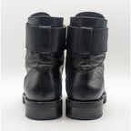 Louis Vuitton Wonderland Line Leather Flat Ranger Boots Black Twist Shoes — view 5