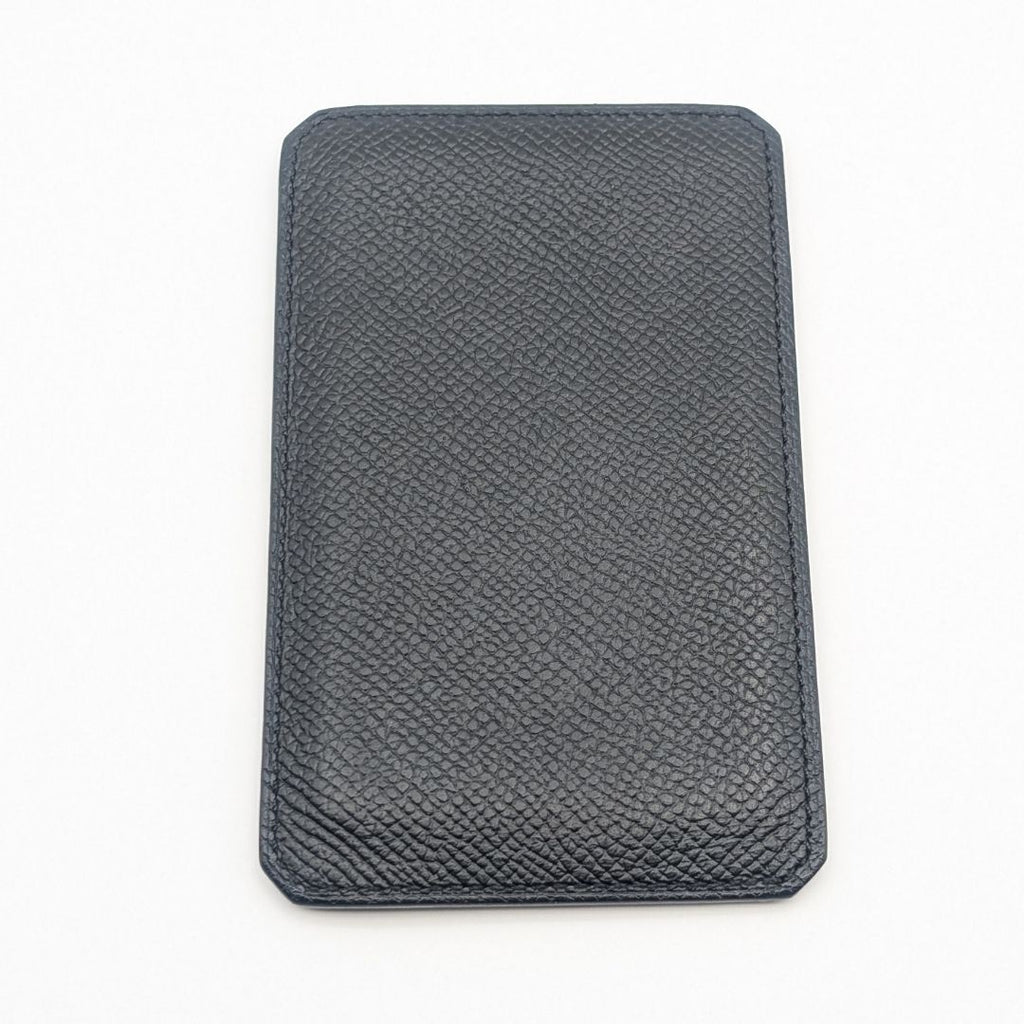 Hermes City Veau Epsom Black Navy Card Case Business Holder — view 3