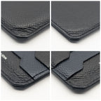 Hermes City Veau Epsom Black Navy Card Case Business Holder — view 4