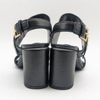 Louis Vuitton Horizon Line Black Leather Sandals — view 5