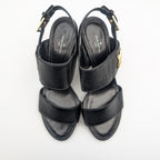 Louis Vuitton Horizon Line Black Leather Sandals — view 6