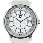 Bvlgari Watch Solotempo White Dial 27 Quartz SS Stainless Steel